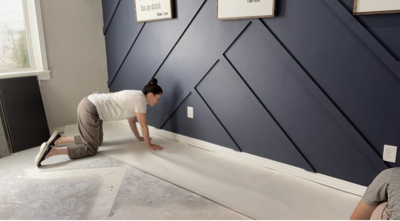 Installing Luxury Vinyl Flooring for the Home Gym - CityGirl Meets FarmBoy